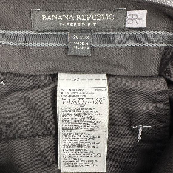 Banana Republic Light Gray Flat Front Belt Loops Stretch Casual Pants 26 x26 - Picture 3 of 6